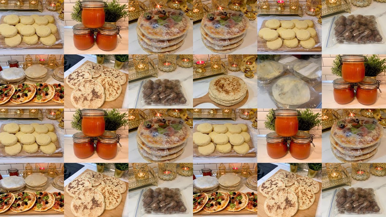 تحضيرات رمضان 2026🌙 وقفي عشية وتهناي شهر 👌مسمن بالخضر،حرشة،بيتزا بأسرع طريقة  الاحتفاض بهم فالنجمد