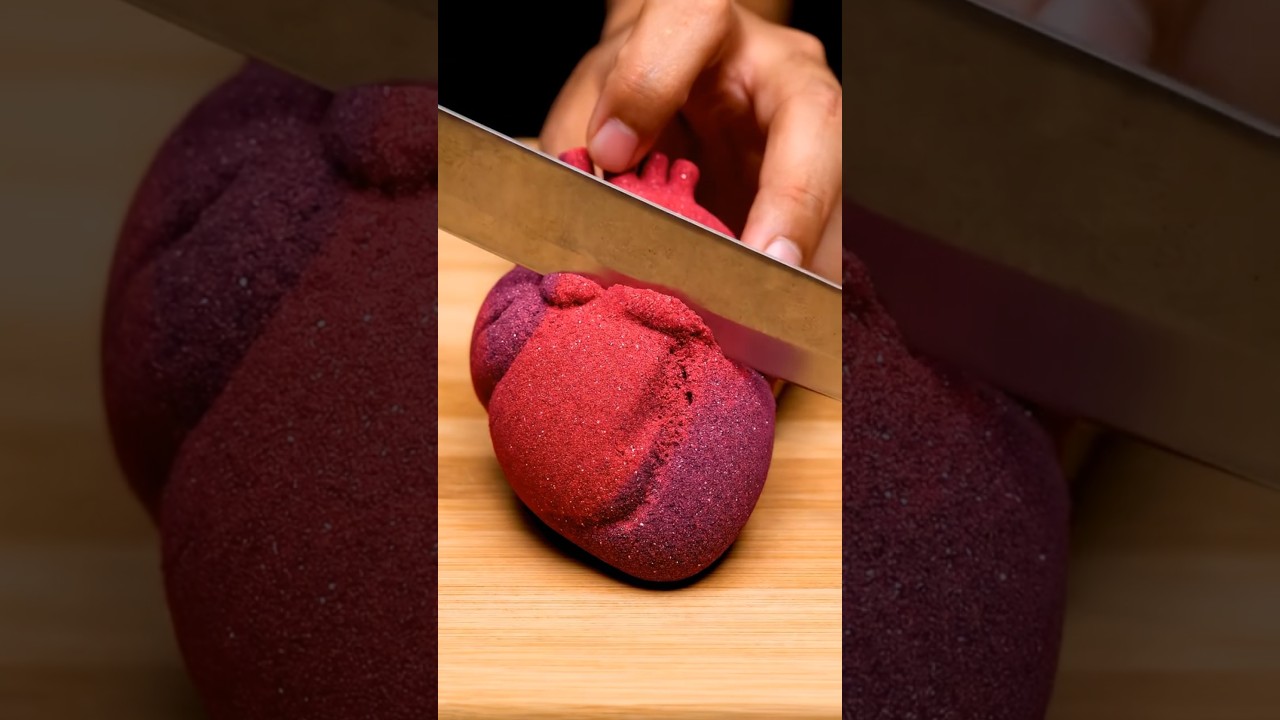 Cutting a Sand Human Heart ❤️✨ Deeply Satisfying ASMR Crumble 