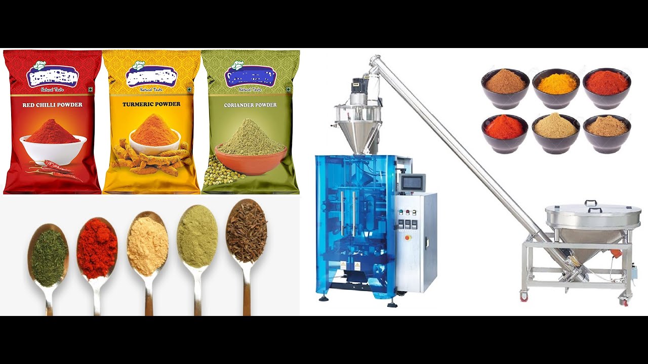 Automatic packing machine for  Masala powder   Spices powder  Garam Masala 50gm, 100gm, 200gm,