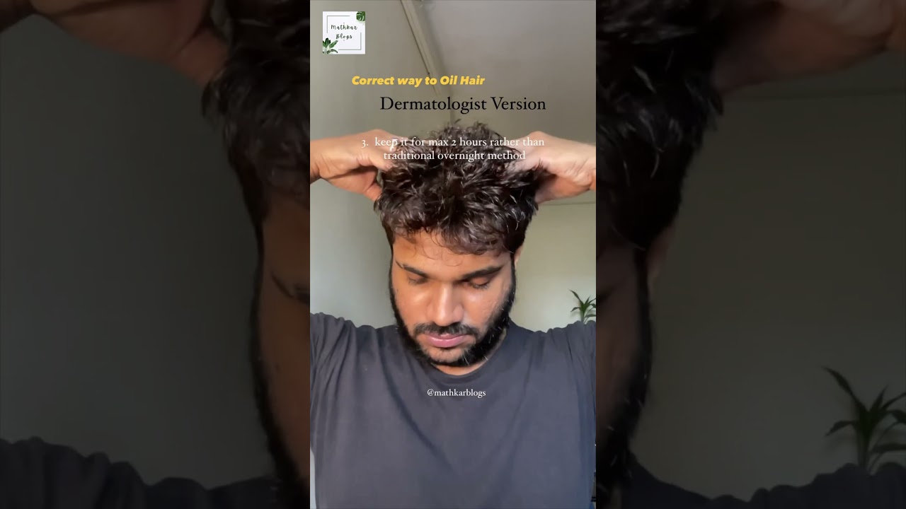 Correct way to Oil Hair as per Dermatologist #haircaresecrets #skincare #coconutoil #hairoil #india