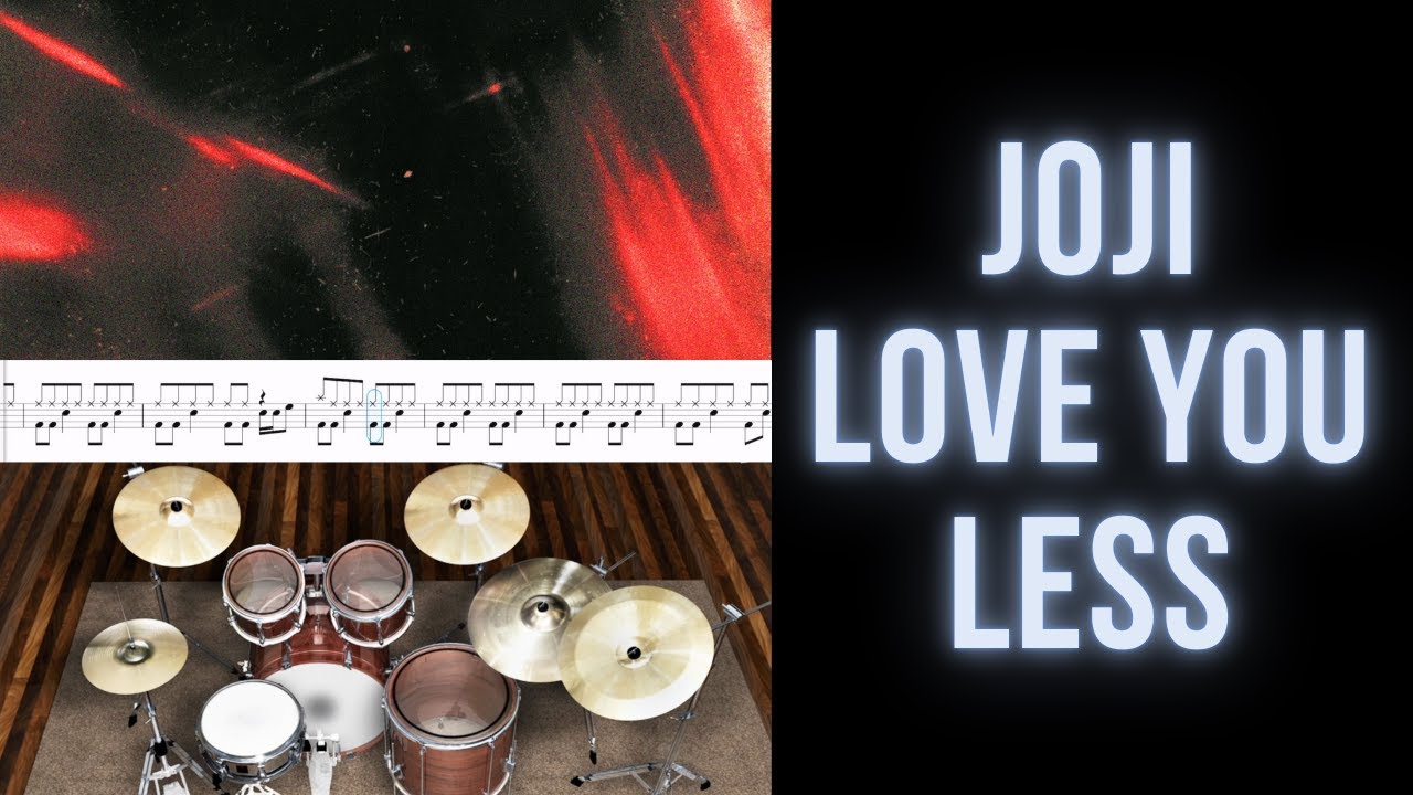 Joji - LOVE YOU LESS (Ноты для ударных, виртуальные барабаны)