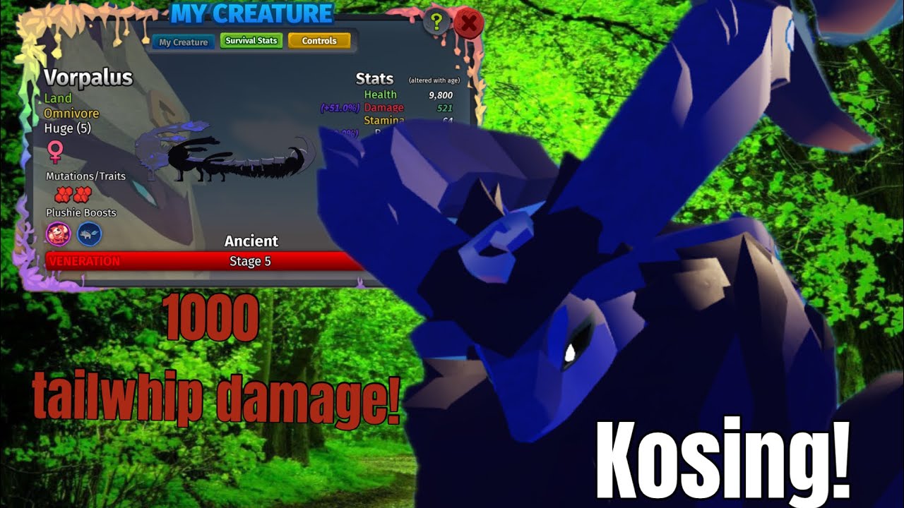 VORPALUS tailwhip damage is deadly! |stage 5| creatures of sonaria