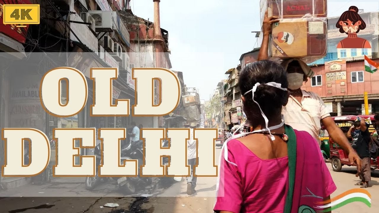 4K 😷 Walking Chandni Chowk - Old Delhi - India walk tour
