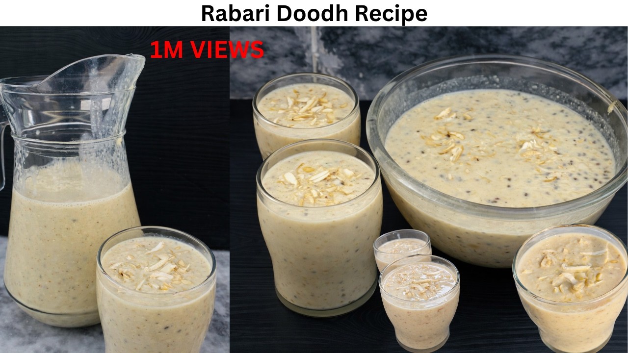 Rabri Doodh Recipe | Ramadan Special Drink Recipe | Creamy Healthy Drinks For Iftar