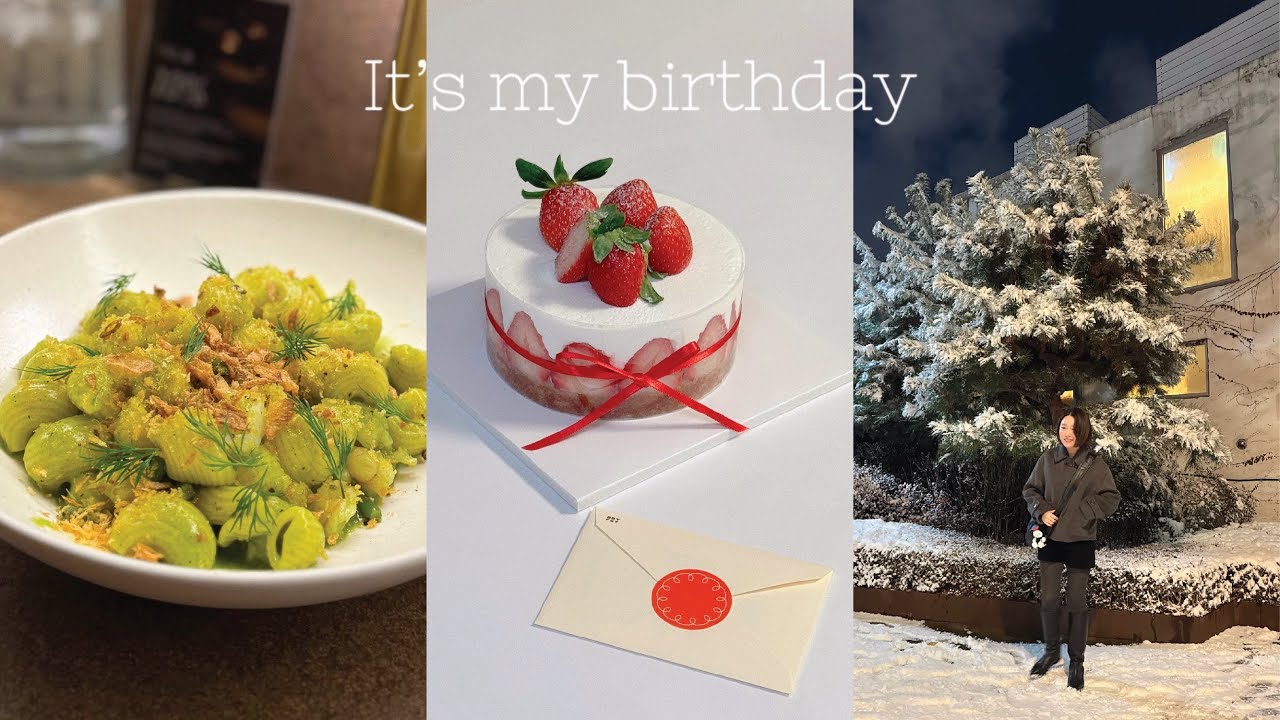 [Vlog] It’s my birthday🎂(영카이브, pasta ta-ta, 첫눈 온 날, 폭설엔딩)