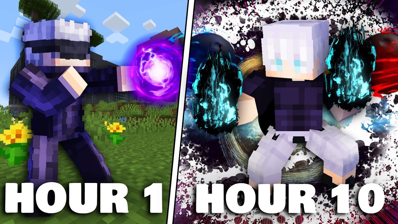 Я стал Годзё на 24 часа в Minecraft Jujutsu Kaisen