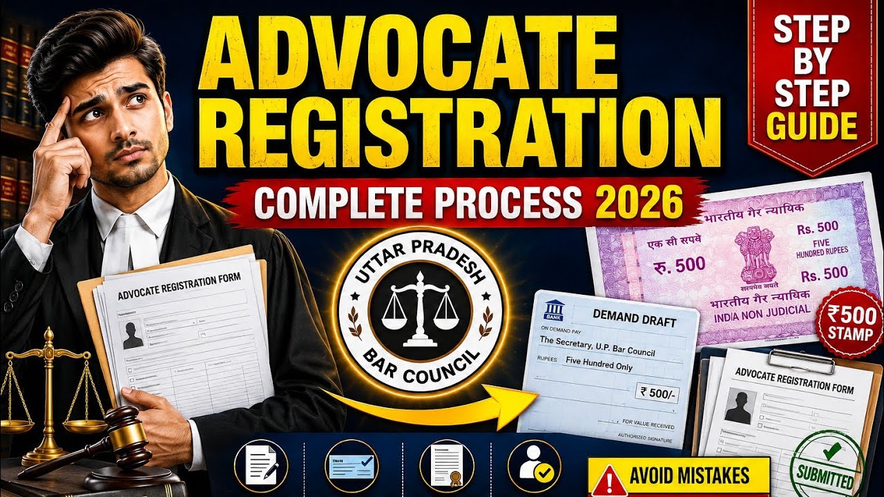 UP Bar Council Advocate Registration 2026 | Complete Step-by-Step Guide | AIBE exam | Advocate Act
