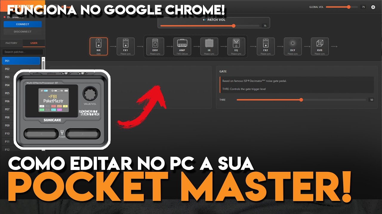 EDITOR DA POCKET MASTER VIA BLUETOOTH NO PC!!