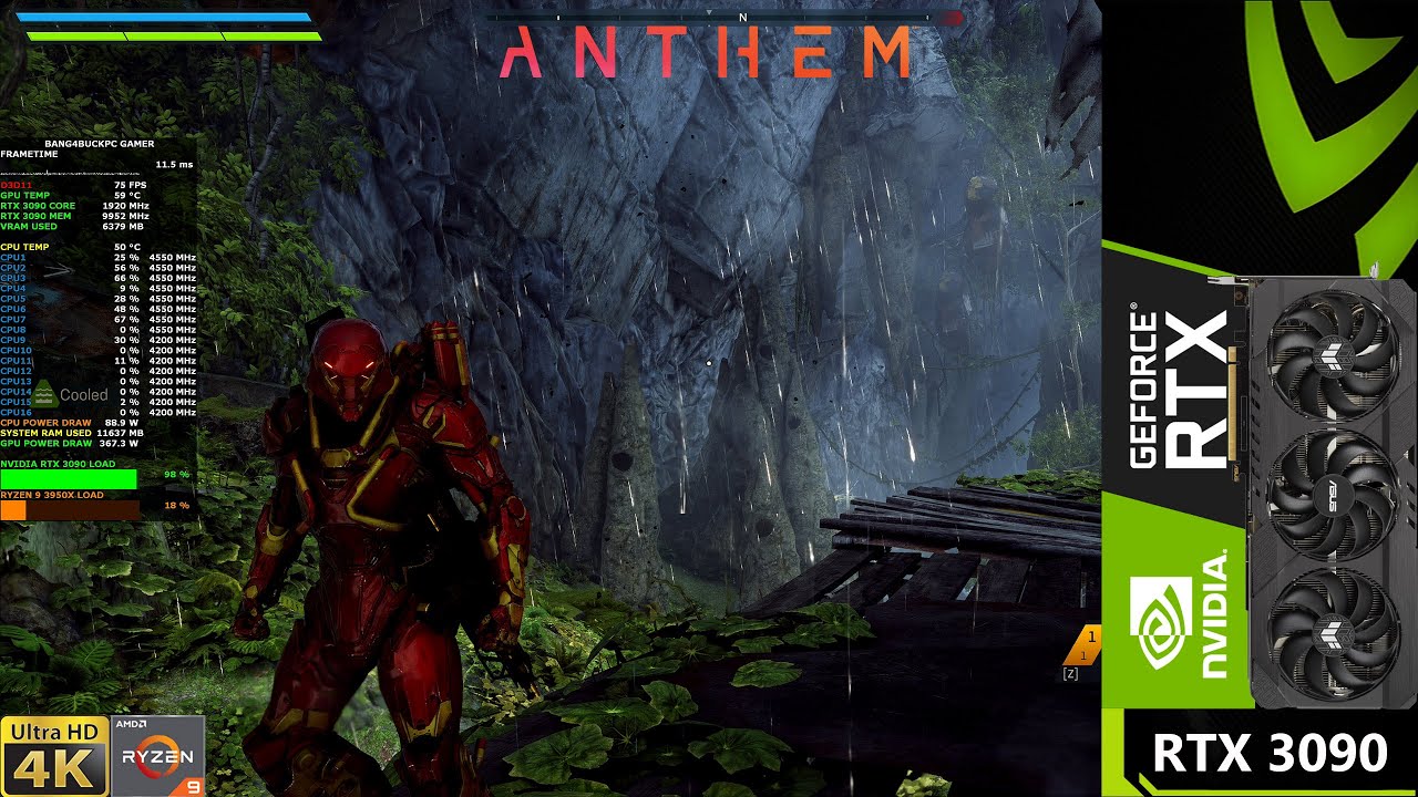 Anthem Maximum Settings 4K | RTX 3090 | Ryzen 3950X OC