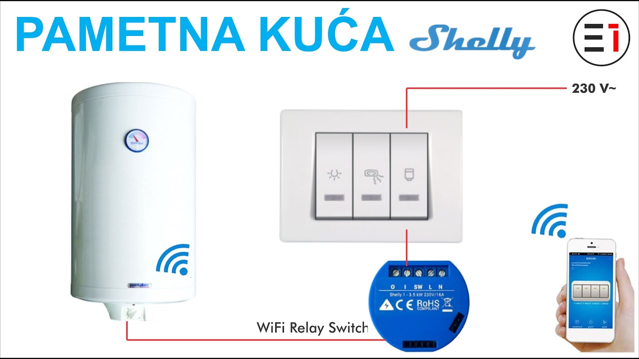 PAMETNA KUCA | Shelly 1 ukljucuje BOJLER