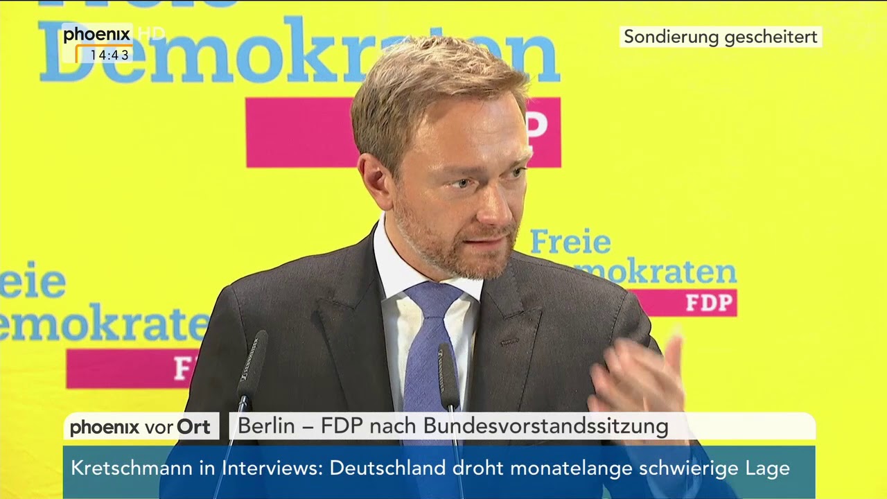 Pressekonferenz der FDP zum Abbruch der Sondierung am 20.11.17