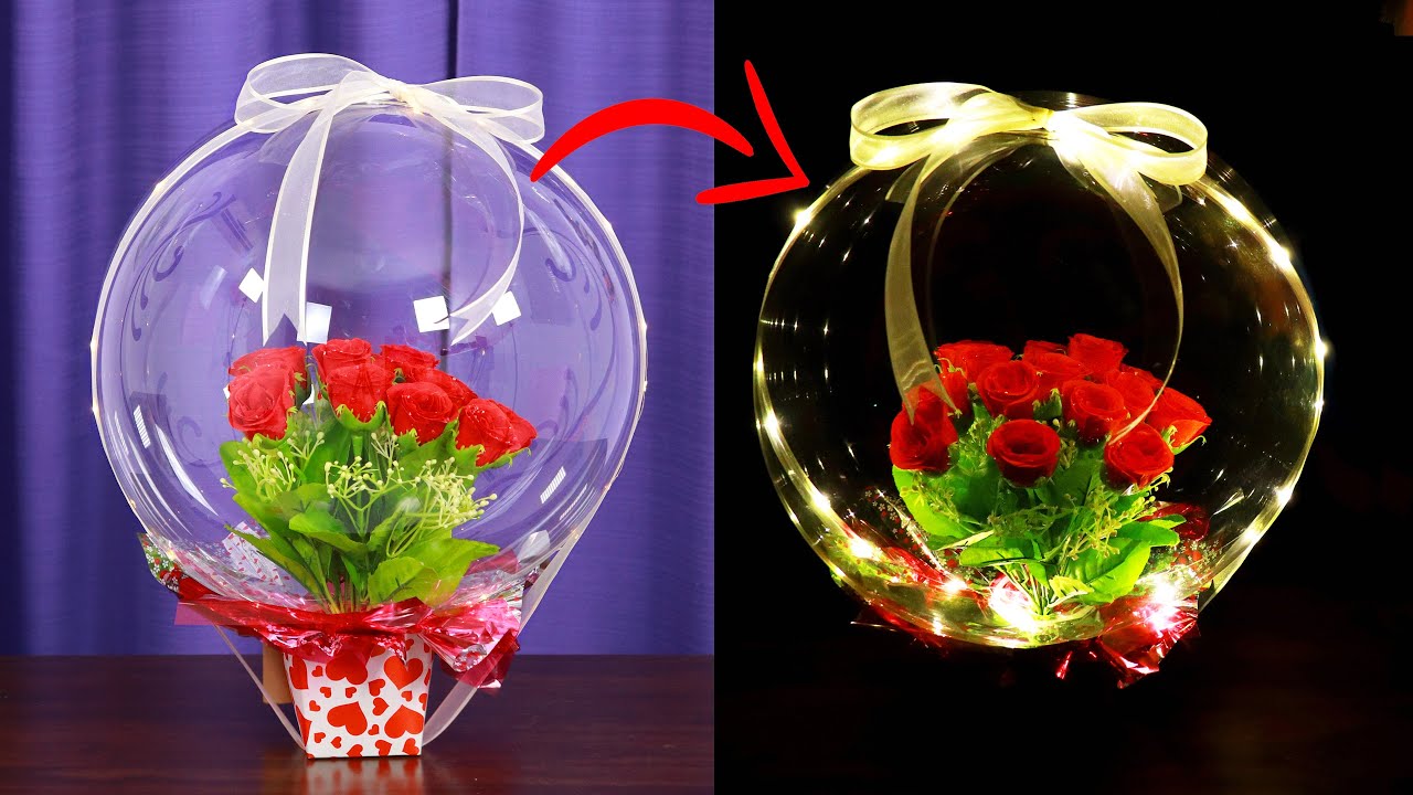 REGALOS PARA EL 14 DE FEBRERO 😍 regalos para san valentin ( GLOBOS CON FLORES ) gustavo gg