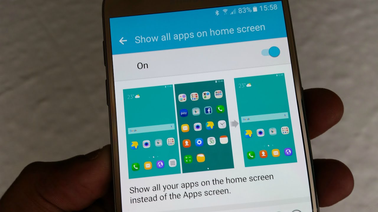 Samsung Galaxy S7/S7 Edge Remove Touchwiz App Drawer