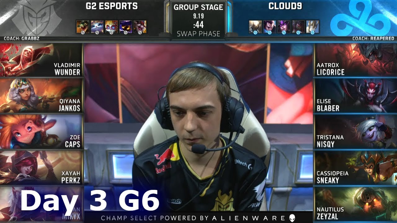 G2 vs C9 | Day 3 S9 LoL Worlds 2019 Group Stage | G2 eSports vs Cloud 9