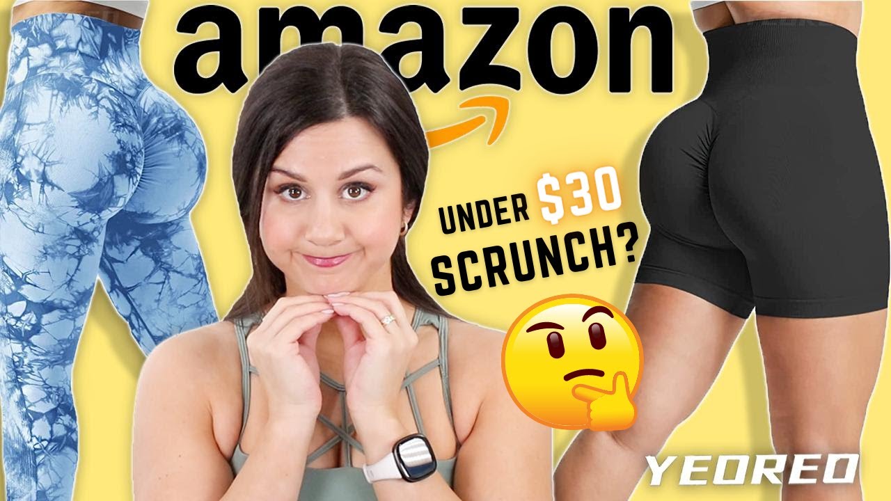 LET'S TALK AMAZON SEAMLESS SCRUNCH LEGGINGS UNDER $30 | YEOREO AMAZON ACTIVEWEAR FASHION #amazon