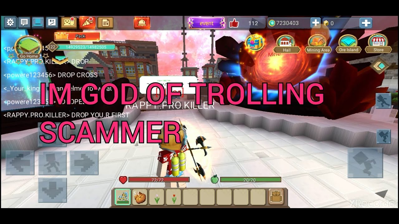NEW TRICKS TO SCAM PLAYER GO TO HALL AND TRADE SKYBLOCK | RAPPY PRO BG MATTSUN BG