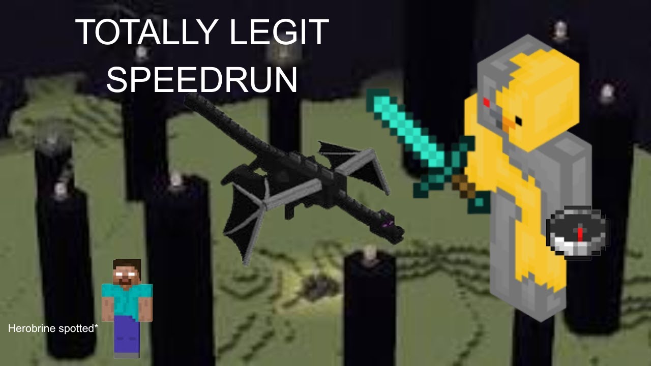 Totally Legit Minecraft speedrun