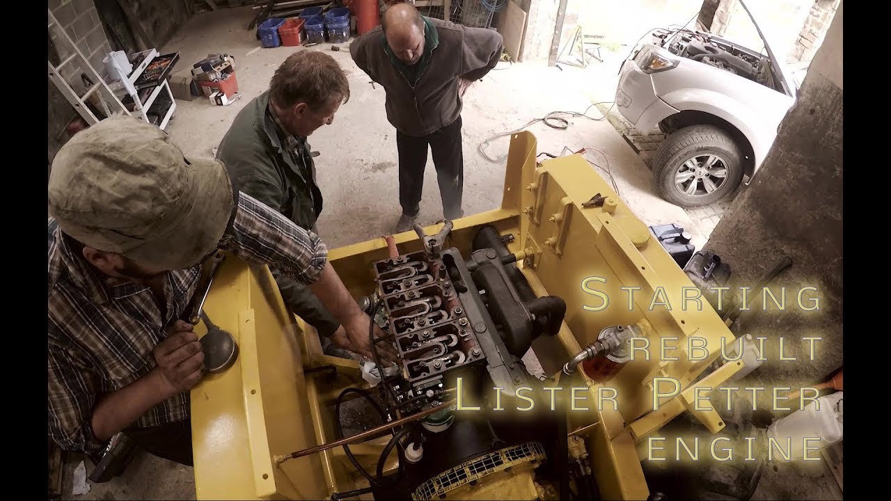 Lister Petter engine - first start after rebuild