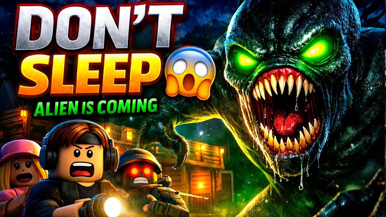ALIEN ATTACKED US AT NIGHT… WE BARELY SURVIVED 😱 | Roblox