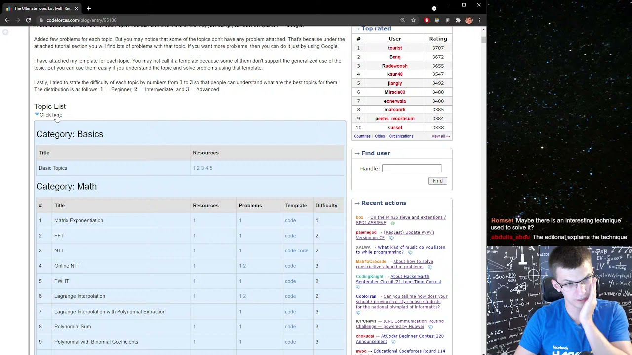 Codeforces Blogs & 