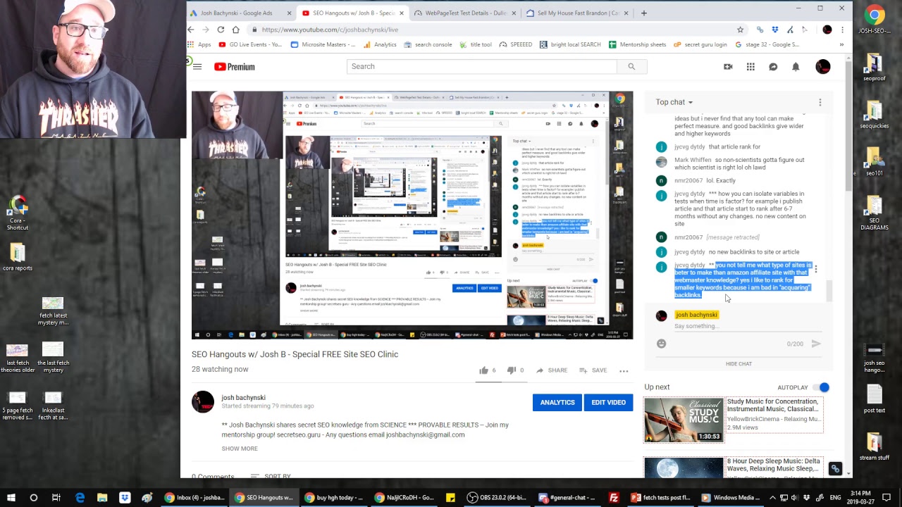 SEO Hangouts w/ Josh B - Special Free Site SEO Clinic
