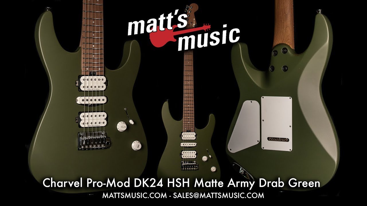 Matt's Music Center - Charvel Pro-Mod DK24 Matte Army Drab Green - Chris Bryant