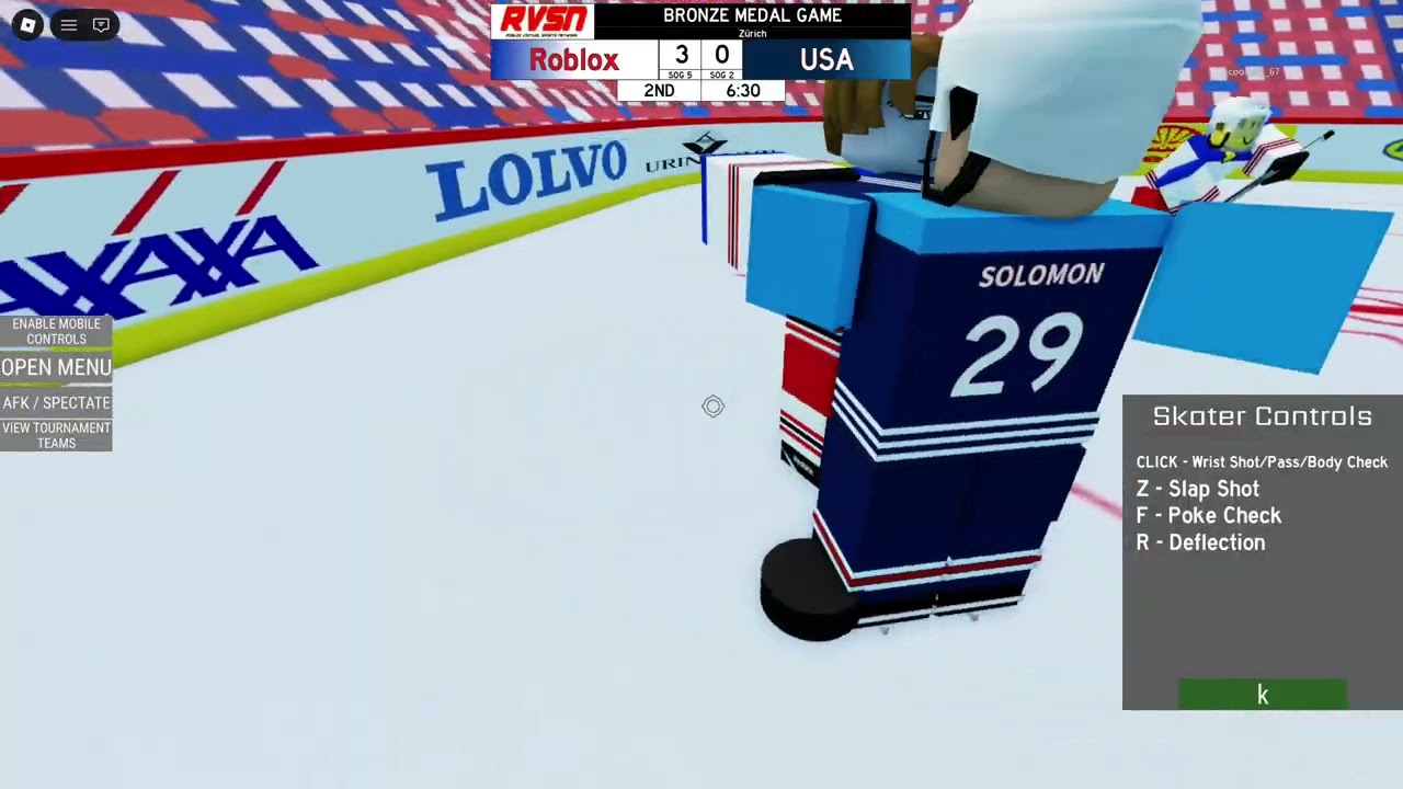 Roblox vs USA - Ro Hockey World Championship Bronze Medal Game