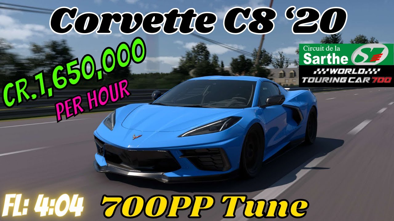 GT7|Corvette C8 ‘20|La Sarthe 700pp Tune|1.43|(Requested)
