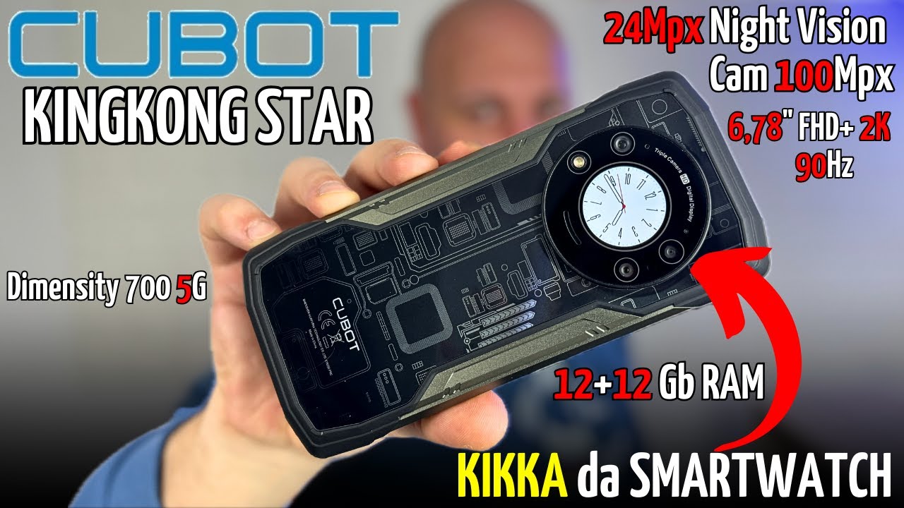 CUBOT KINGKONG STAR - IL PIU' POTENTE RUGGED PHONE 5G 2024! SMARTWATCH INTEGRATO e NIGHT VISION