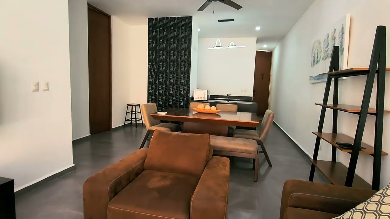 Renta departamento amueblado 1 recamara santa gertrudis copoʻ merida yucatan 