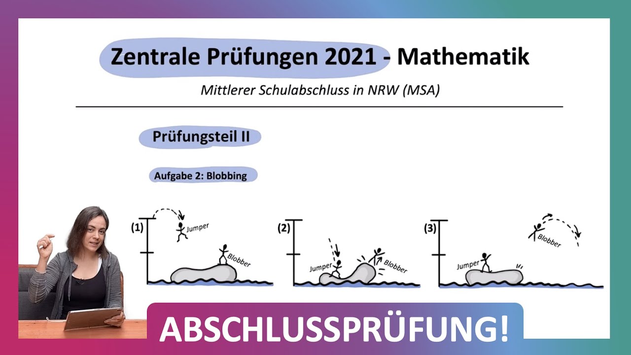 ZP 10 NRW Mathe 2021 | Mittlerer Schulabschluss Realschule MSA Teil 2 A2 | Blobbing, Parabeln