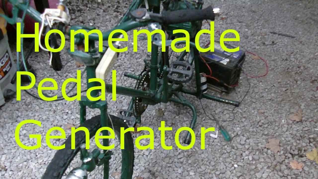 Homemade pedal generator DIY 12v 120v