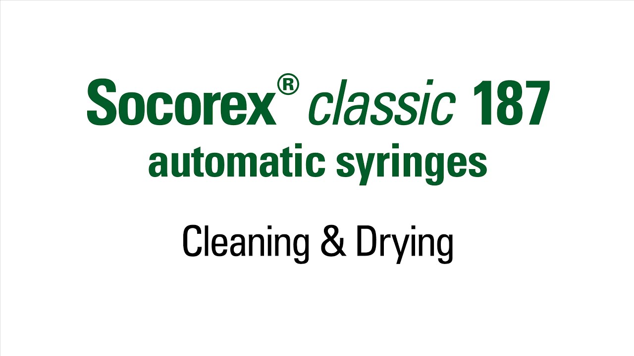 Socorex® classic 187 automatic syringes: Cleaning and Drying