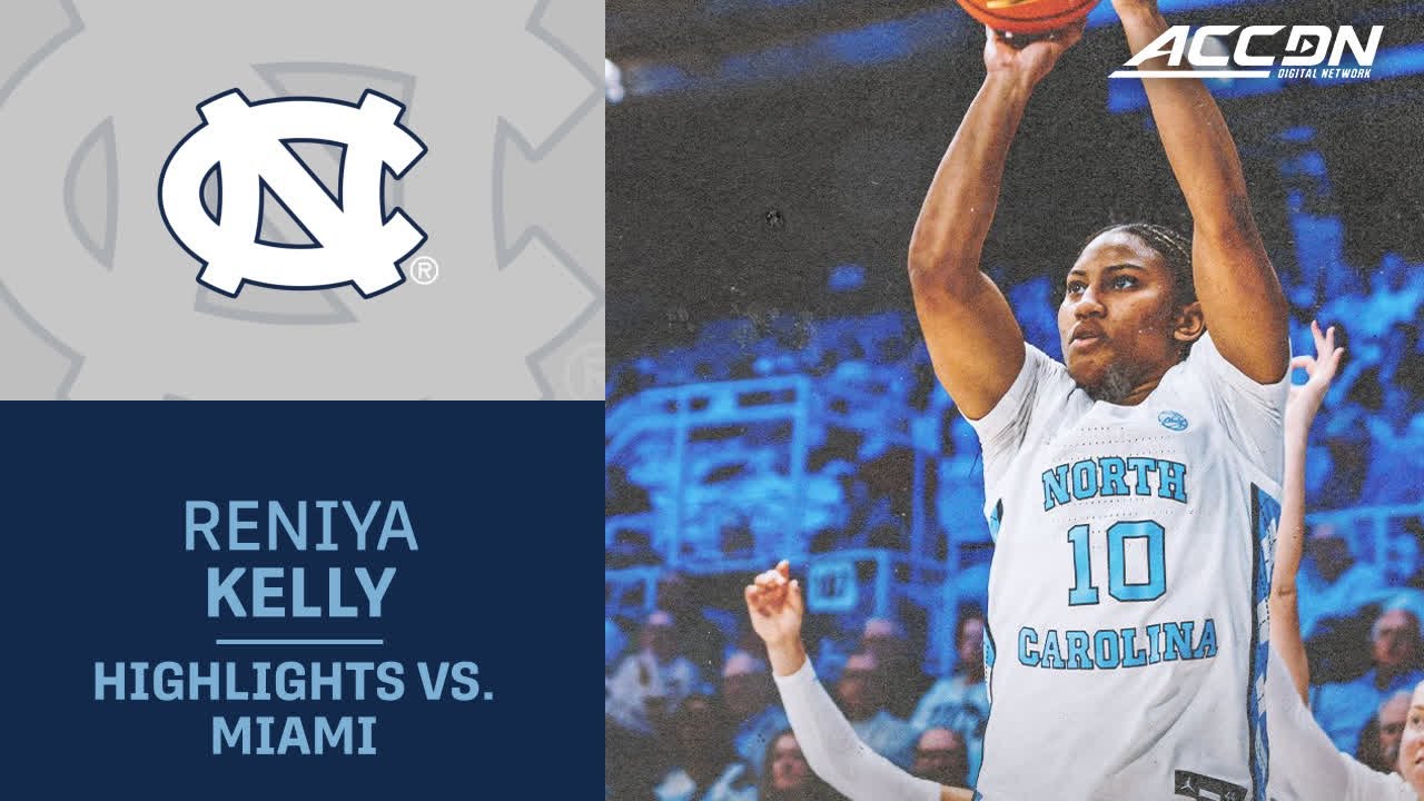 UNC Guard Reniya Kelly Highlights vs. Miami