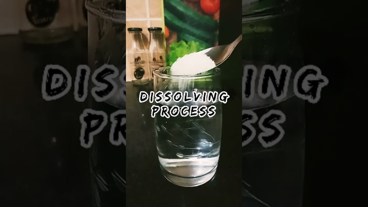 dissolving process of sugar in water, #students #projects #science experiments #dissolving.