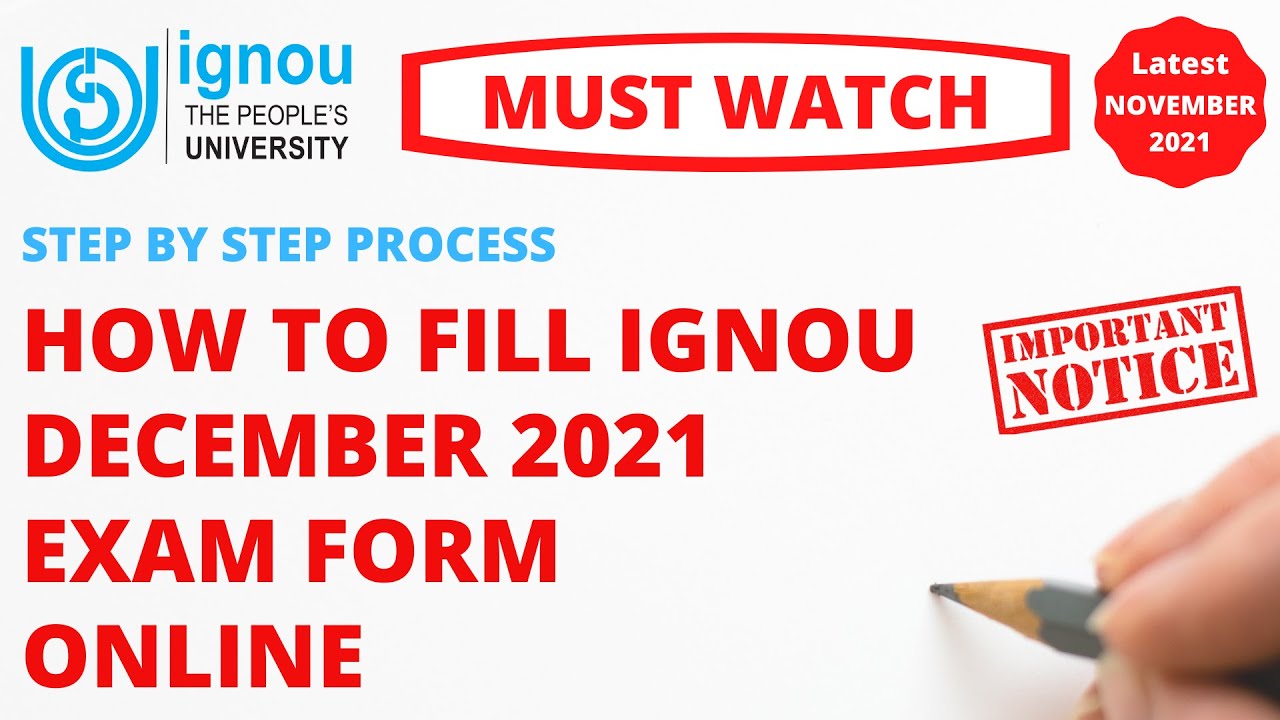 How to fill IGNOU December 2021 Exam Form Online | Step-by-Step Process