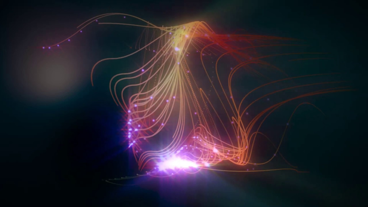 4K  Motion Background for Edits - Relaxing Sparkling Ribbons - #AAvfx Colorful Live Wallpaper