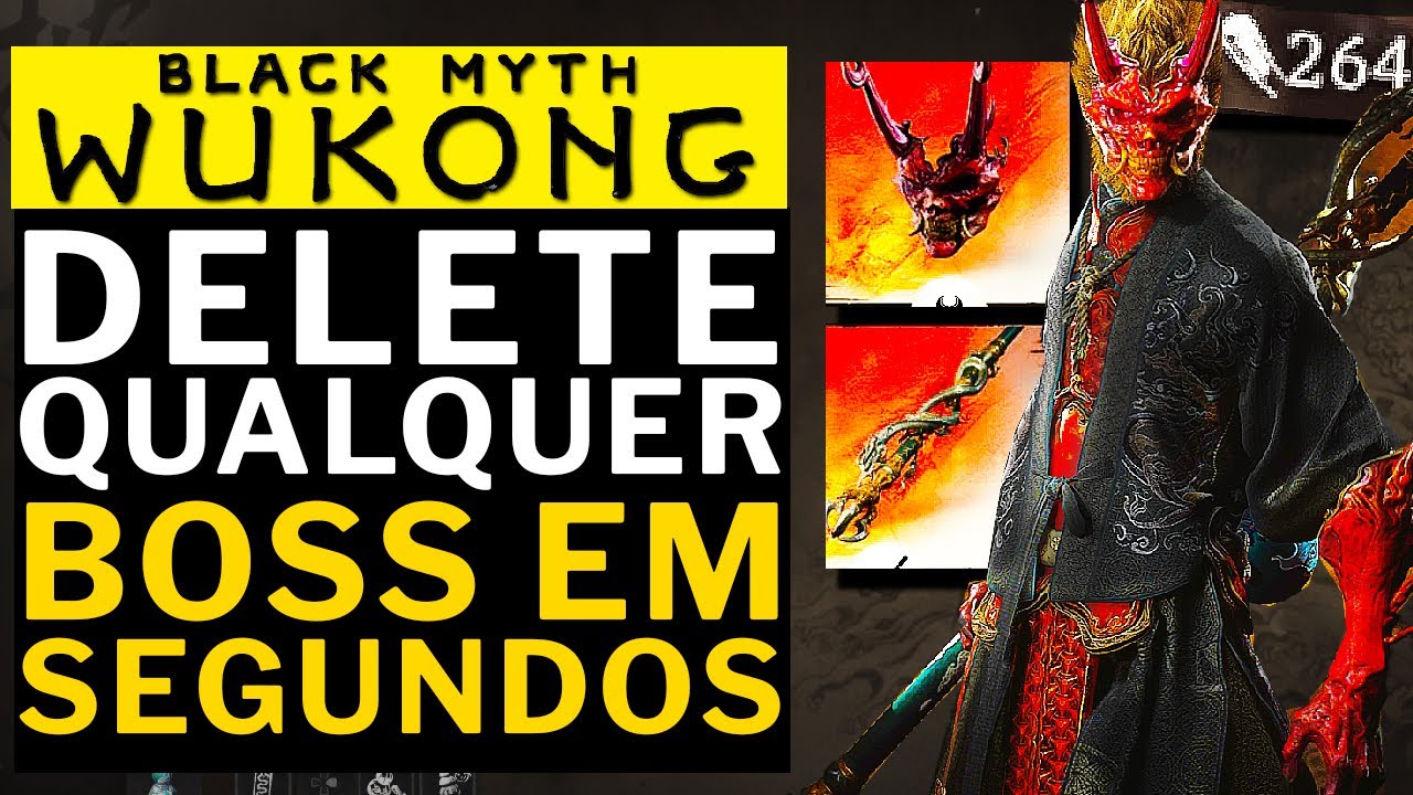 BLACK MYTH WUKONG - ESSA BUILD DERRETE QUALQUER BOSS DO GAME EM SEGUNDOS!!! PURO DPS!!!