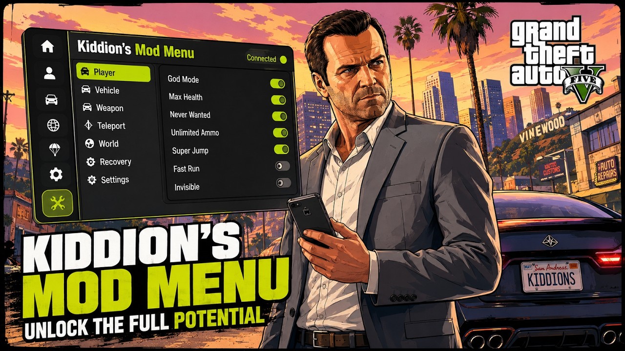GTA 5 Mod Menu PC 2026 / Free Kiddions Cheat, Money Hack & Online Mods [FREE]