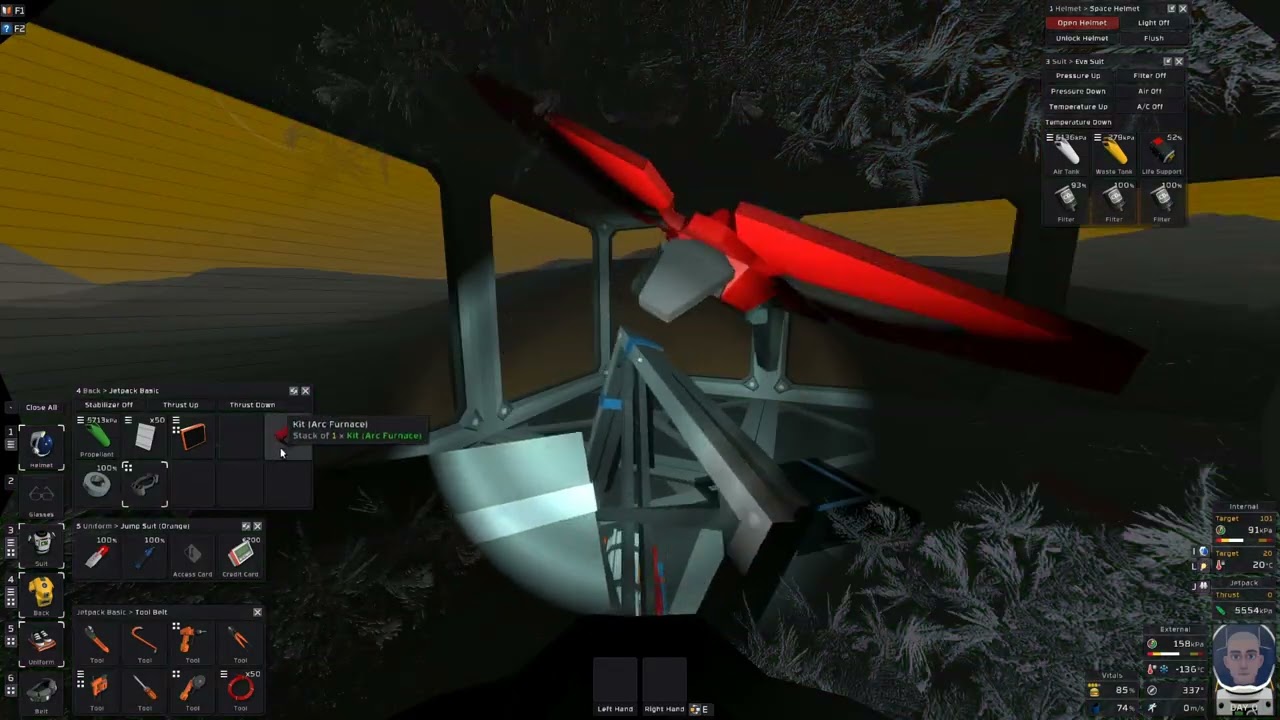 Stationeers Mod Planet Titan Run Through: Ep1. Quickest setup ever and still barely made it in time.