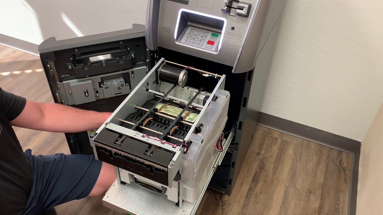 Clearing a bill jam on a Hyosung ATM