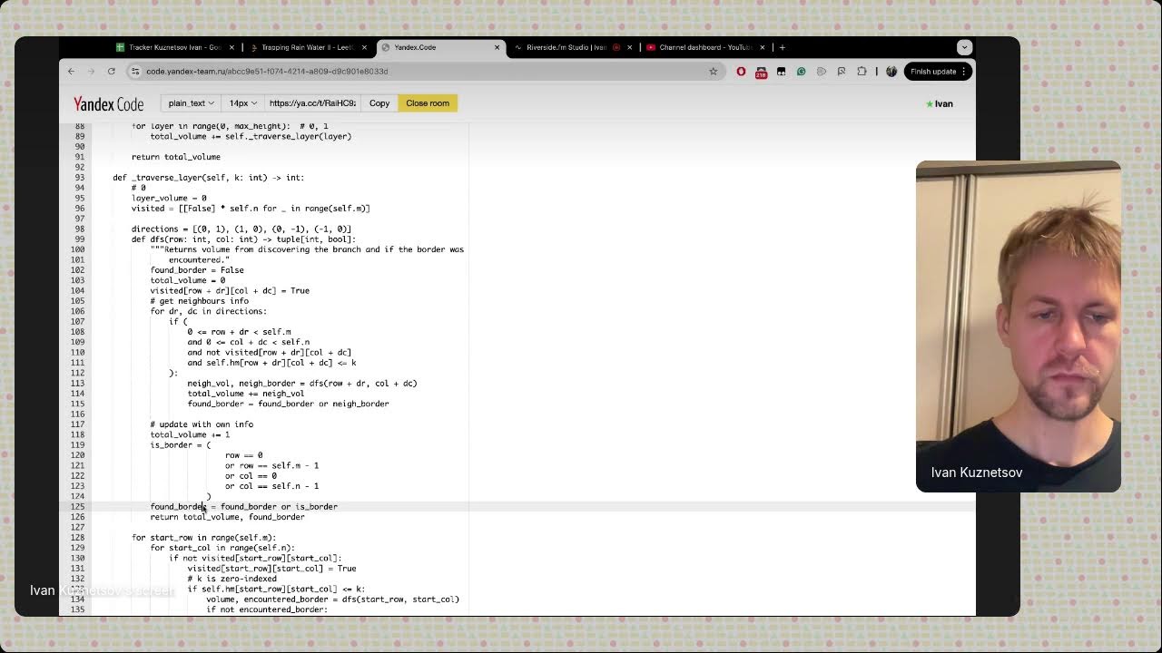 Daily Live Coding Interview Practice — Thinking Aloud, No Rehearsal — LC 407 Trapping Rain Water II