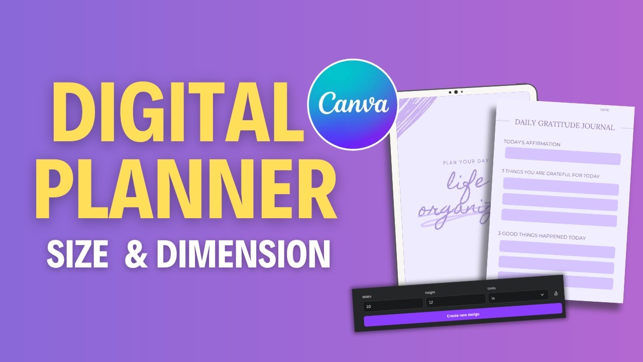 WHAT SIZE do I make my DIGITAL PLANNER?