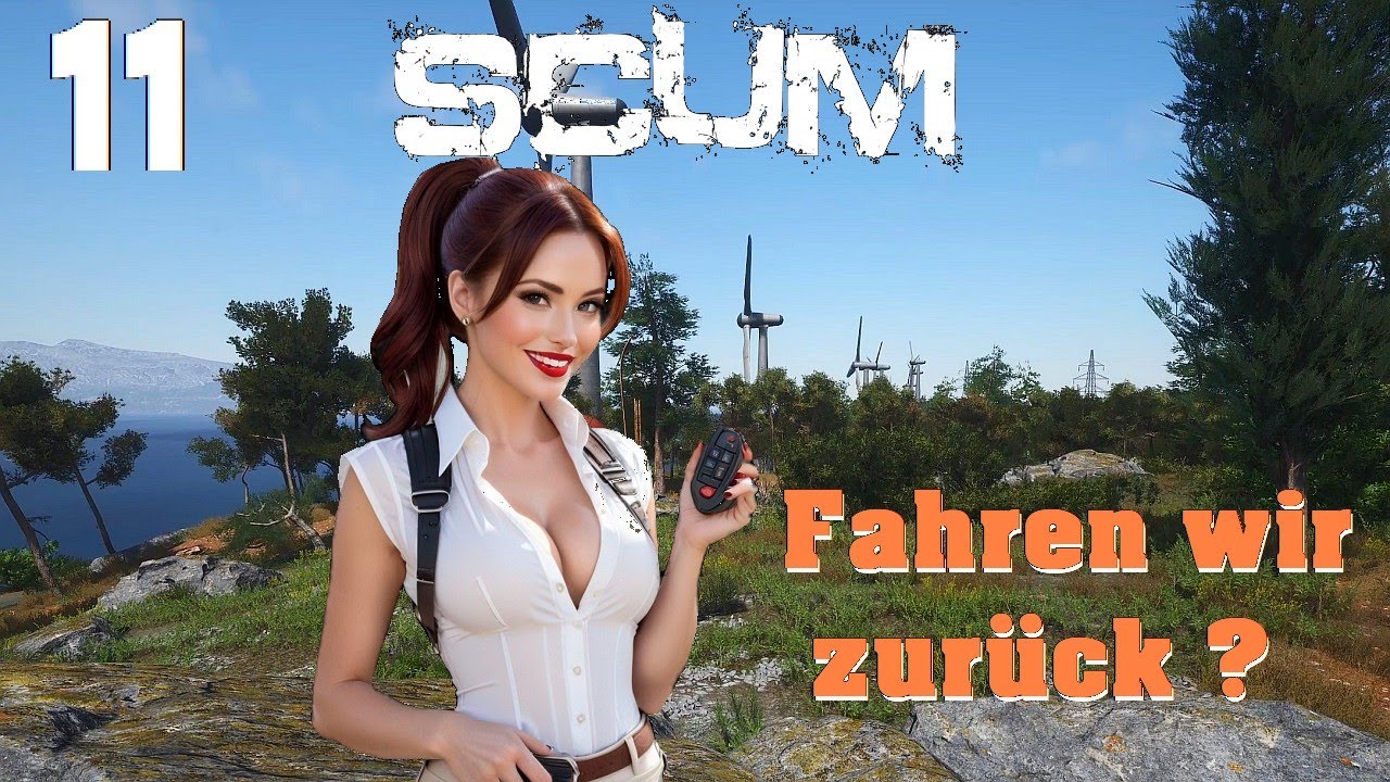 SCUM #11 mit Cara - Mini Base-Building und danach Auto-Suche bei den Windrädern