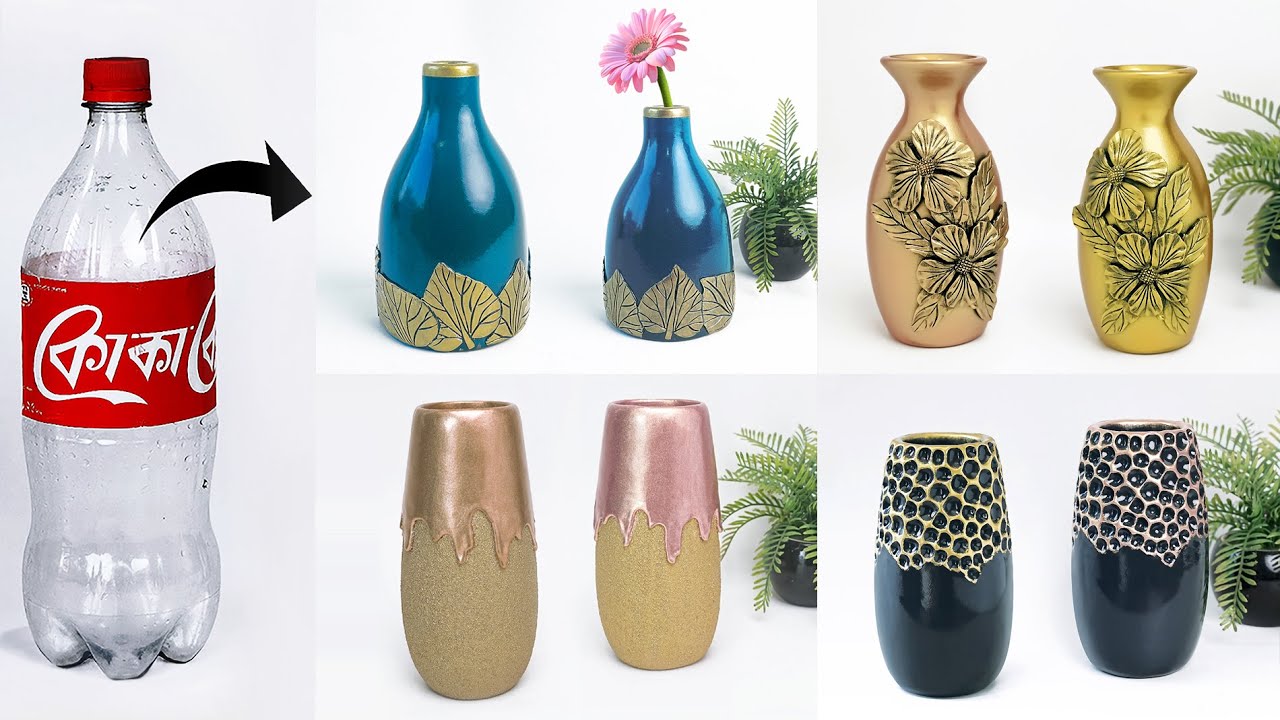 Plastic bottle flower vase || Best out of waste