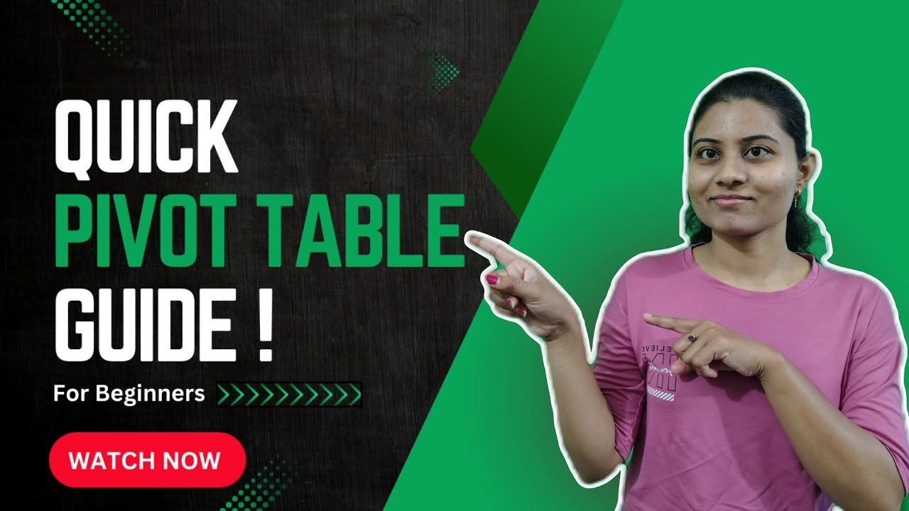 How to create pivot table in excel.