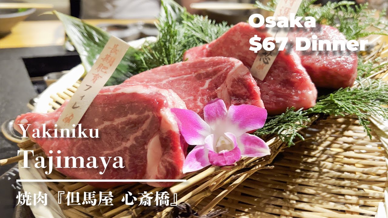 【Japanese Wagyu】$67 YAKINIKU Dinner in Osaka Japan「Tajimaya Shinsaibashi」【Japanese food】