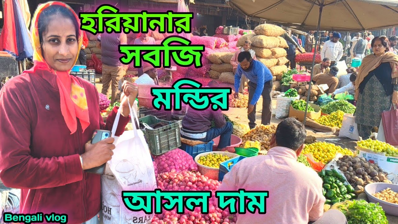 হরিয়ানার সবজি মন্ডি ঘুরে দেখলাম 🥬🍅 |কোন সব্জির কতো দাম | Real Price Update Vlog।