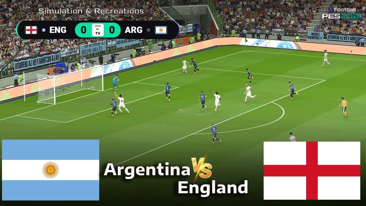 🔴Live : Argentina vs England - Video Game Simulation - Full Match Live Streaming I 16 July 2026