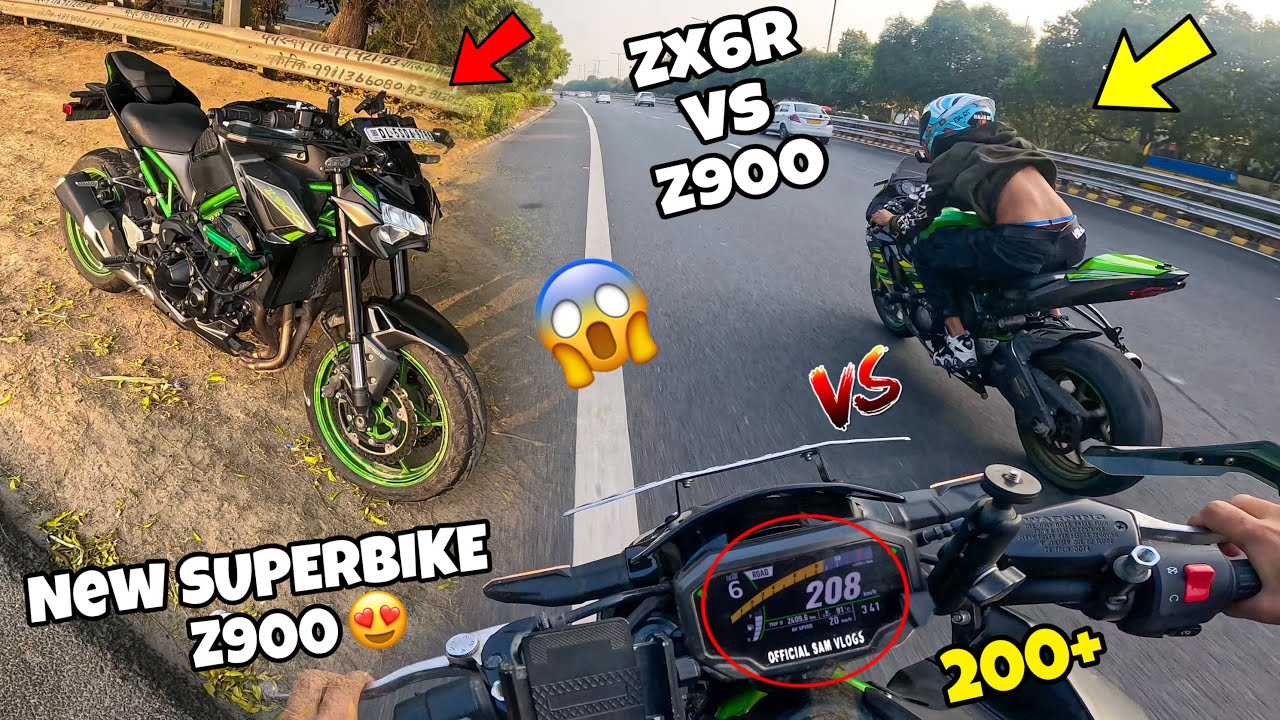 Traffic Race b/w Z900 vs Zx6r❤️‍🔥|| Should I buy Kawasaki Z900?🤔 || New Kawasaki h2 launch 2023